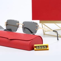 Lunettes de soleil Chrome Hearts de créateur de mode, lunettes de sport de luxe pour hommes, protection UV400, lunettes de soleil pour activités de plein air, avec étui.