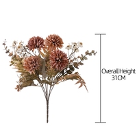 MW66024 Pom Pom Kiku Fleur Mini Faux Chrysanthèmes pour Arrangements Floraux Fleur Artificielle Décor Maman Daisy