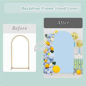 Prodotti promozionali in tessuto Full Colour poliestere festa di compleanno celebrazione Custom Spandex sfondo su sfondo - Product Image 3