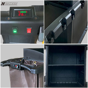 Chariot de service en plastique électrique avec isolation thermique, écologique et durable pour le nettoyage des chambres <span class=keywords><strong>d</strong></span>'hôtel - Product Image 5