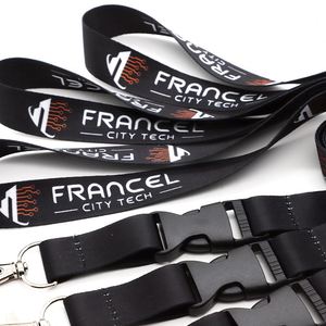 Corporate Gift Custom Office Event Eco-Friendly 2cm Wide Polyester Lanyards Thermal Transfer Printing Detachable Breakaway Neck - Product Image 2
