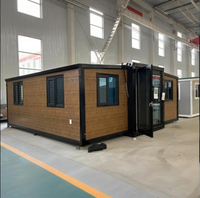 Maison mobile 2 chambres, conteneur pliable avec panneaux sandwich, mini-maison, cuisine, salle de bain, bureau, utilisation en bâtiment