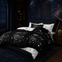 Ensemble de literie Ciel étoilé EU Dropshipping, Housse de couette Planètes Univers, Polyester, Stock local Pologne, 3 pièces