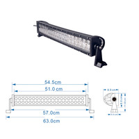Barre lumineuse LED incurvée 21 pouces 120W à double rangée haute luminosité 12V, combinant faisceau spot et flood, avec boîtier en aluminium de haute qualité pour tracteur