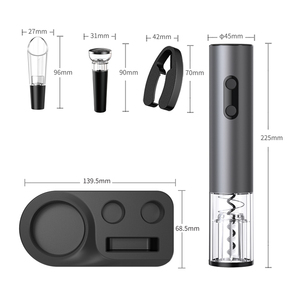 Accesorios <span class=keywords><strong>de</strong></span> <span class=keywords><strong>cocina</strong></span> inteligentes, abridor <span class=keywords><strong>de</strong></span> vino eléctrico 4 en 1, juego <span class=keywords><strong>de</strong></span> regalo con tapón <span class=keywords><strong>de</strong></span> vino, vertedor <span class=keywords><strong>de</strong></span> vino, base <span class=keywords><strong>de</strong></span> almacenamiento - Product Image 3