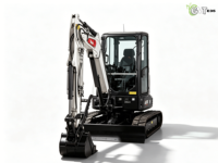 Mini-pelle compacte E35 d'occasion avec moteur, pompe, norme EPA EURO 5, godet, pince, lame de bulldozer pour chantier de démolition