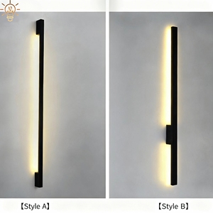 Lámpara de <span class=keywords><strong>Pared</strong></span> <span class=keywords><strong>LED</strong></span> Moderna de Aluminio en Tira Larga para Decoración de Jardín Exterior y Hogar, Sala de Estar o Dormitorio, Fondo de Escalera, Pasillo - Product Image 4