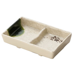Plat à sauce en mélamine de style japonais à 2 compartiments, pour restaurant, <span class=keywords><strong>sushi</strong></span>, sashimi, sauce soja, wasabi, moutarde, petit plat - Product Image 1