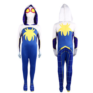 Hallowmas donna adulto Gwen Spider Man Costume ricamato suit di raso abiti <span class=keywords><strong>da</strong></span> <span class=keywords><strong>notte</strong></span> corti Cosplay vestito fantasma <span class=keywords><strong>ragno</strong></span> donna - Product Image 4