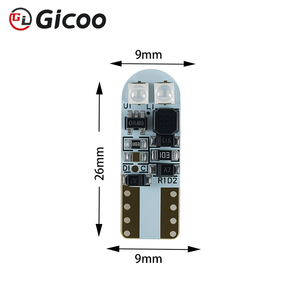 Ampoule LED Gicoo 12V T10 W5W 194, remplacement pour éclairage de plaque d'immatriculation latérale de voiture, lentille convexe 9x26mm - Product Image 1