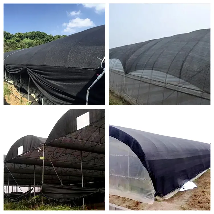 Wholesale HDPE 40% to 80% Anti UV sun protection shade netting Black Nursery Greenhouse Agricultural shade net