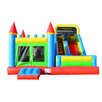 Bon marché Prix commercial enfants château gonflable plein d'entrain rebond sautant maison PVC videur avec toboggan Combo pour location