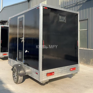 Nouvelle arrivée 2025, caravane rouge avec douche et toilettes, remorque de toilettes portables - Product Image 3