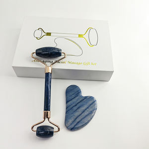 Ensemble de rouleaux de jade Xiuyan avec boîte, rouleau de massage en jade vert, rouleau de guasha - Product Image 3