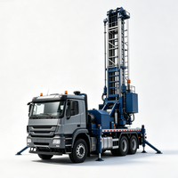 Plateforme de forage de puits d'eau montée sur camion avec générateur, compresseur, pompe et moteur