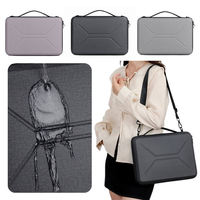 Sac pour ordinateur portable avec fermeture éclair, étanche, antichoc en EVA, coque rigide de protection multicolore, style anglais, pour les trajets quotidiens et les voyages d'affaires