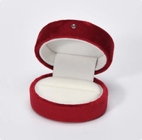 Boîte à bagues en cuir PU OEM ODM, petite, plusieurs couleurs unies, logo personnalisé, pour demande en mariage, mariage, Saint-Valentin, présentoir à bijoux