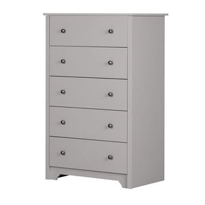 Weiche graue Kommode 5-Schubladen-Truhe für Esszimmer - Product Image 1