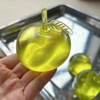 Jouet anti-stress en forme de pomme en maltose, rose et vert, en cristal, à presser, crémeux, pour le bureau, la musique et la décompression