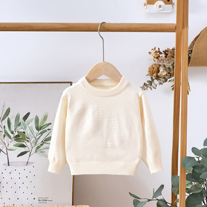 Vêtements pour enfants en promotion, hauts pour enfants printemps-automne, pulls décontractés de couleur unie pour garçon et fille - Product Image 4
