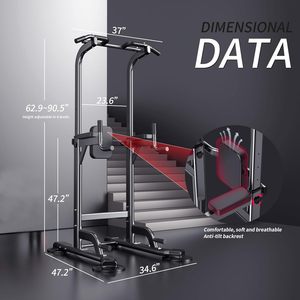 Transcript Certificate Wholesale Multi Function Adjustable Pull up bar Station Home <b>Strength</b> <b>Training</b> Power Tower Dip Station - Product Image 2