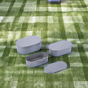3Pcs Thiết Lập Bpa-Miễn Phí Hình Dạng Hình Bầu Dục Microwavable Nhựa Ăn Trưa Snack Kẹo Lưu Trữ Box Với Có Thể Tháo Rời Nắp Heatable Thực Phẩm <span class=keywords><strong>Container</strong></span> - Product Image 2