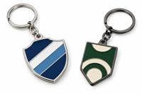 Porte-clés en métal personnalisé avec logo géométrique vierge, cadeau promotionnel en gros, fabricant ODM de qualité supérieure