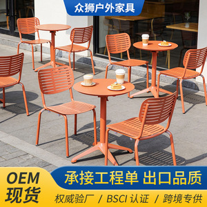 Outdoor Garden Set <b>Aluminum</b> <b>Table</b> And Chairs 2 Seater Contemporary Design For Courtyard Use Weather Resistant - Product Image 5