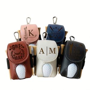 Bolsa Portátil de PU Grabada Personalizada, Porta Pelotas y Tees, Riñonera, Accesorio, Regalo para Amantes del Golf - Product Image 1