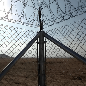 Clôture de chantier de sécurité bon marché clôture à maillons de chaîne d'occasion avec <span class=keywords><strong>lame</strong></span> de rasoir à vendre - Product Image 1