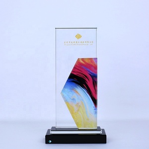 मौक 10 पीसी 3 डी लेजर कट एक्रिलिक क्रिस्टल ट्रॉफी के साथ Uv प्रिंटिंग टिकाऊ और पर्यावरण अनुकूल अनुकूलन योग्य - Product Image 2