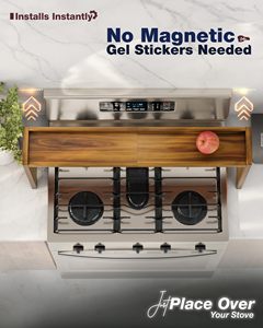 31.5 ''Cuisinière Durable Cuisine Étagère De Rangement En Bois Étagère À Épices Organisateur Bois Sur Poêle Étagère De Rangement À Épices Pour Dos De Poêle - Product Image 5