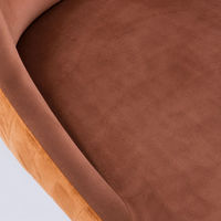 JOHOOFURNITURE Chaise de bar en tissu bicolore marron-moutarde, siège ergonomique réglable en hauteur, fabrication chinoise, tabouret de bar pour pub