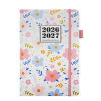 Carnet A5 2026-2027, agenda hebdomadaire chinois-anglais, planificateur, livre d'horaire, logo personnalisé, cadeau