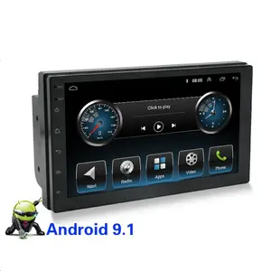 7 inç 2.5D dokunmatik ekran MP5 oynatıcı 2 Din Android 9.1 1 + 16G AM FM RDS GPS BT USB AC7315 araba Android radyo