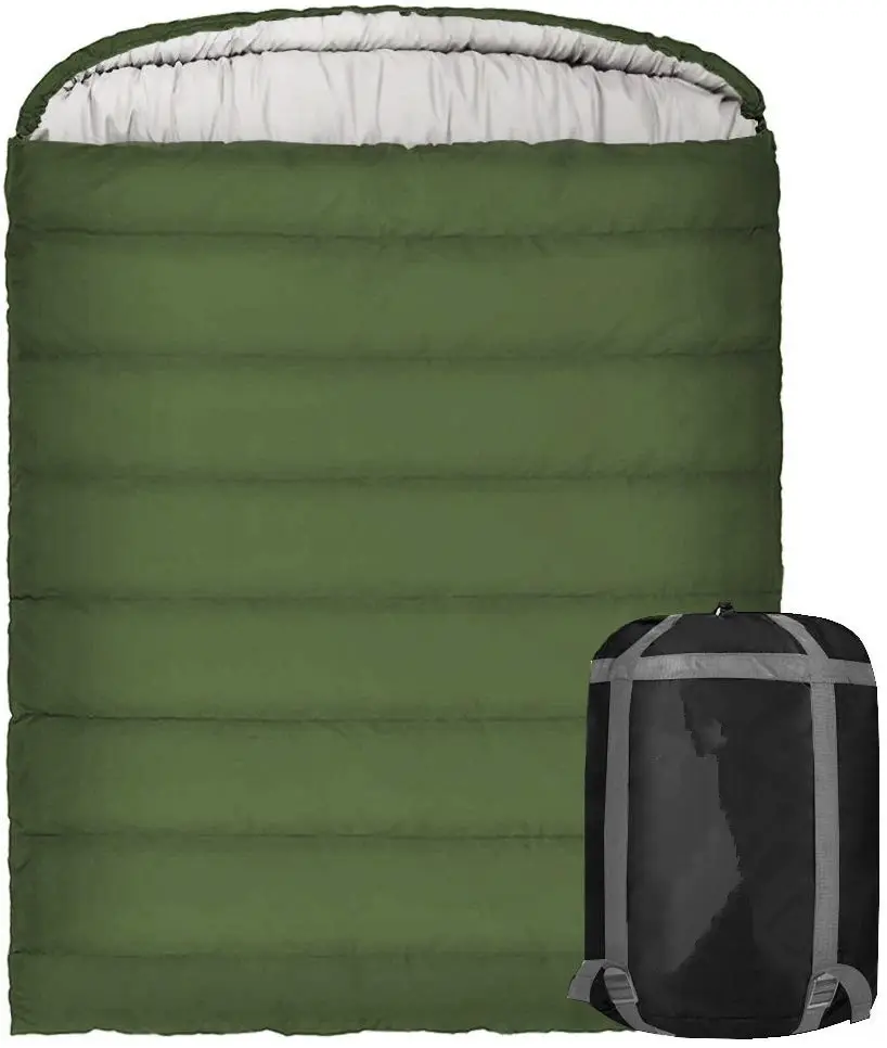 Спальный мешок с сжатия Мумия капюшон с застежкой-молнией, портативный, легкий для 4 сезона мероприятий на свежем воздухе