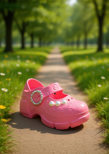 Zoccoli con plateau e perle stile Mary Jane per donne e ragazze, estivi, morbidi, leggeri, con punta chiusa, suola in EVA, taglia 18 - Product Image 2