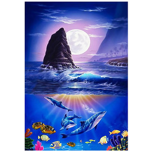Kit Pittura Diamante 5D <span class=keywords><strong>Mondo</strong></span> Sottomarino con Delfini, Decorazione per la Casa, Vendita all'Ingrosso - Product Image 5