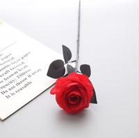 Hochwertige Seidenblume Rote Künstliche Rose für Halloween-Dekoration