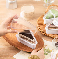 Boîte à gâteau triangulaire transparente de qualité alimentaire, conteneur jetable pour mousse et dessert, pour boulangerie, pâtisserie, emballage à emporter