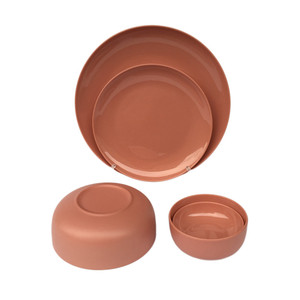 Juego de Vajilla Desechable de Melamina de 16 Piezas, Redondo, con Esmalte de Color, para Picnic, Estilo Zen Asiático, Marca <span class=keywords><strong>AIMI</strong></span> - Product Image 4