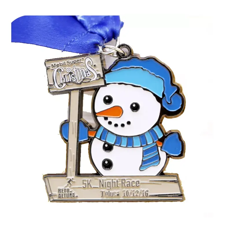 Wholesale Blank Bronze Manufacturer Plated Cartoon Snow Man Metal Sport Medals