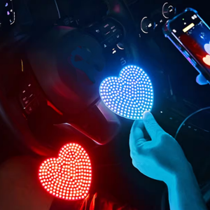 <span class=keywords><strong>D</strong></span>écoration de fenêtre de <span class=keywords><strong>voiture</strong></span> éclairée en forme de cœur et de cœur brisé, anti-collision, avertissement LED, alimentation USB, lumière dynamique - Product Image 6