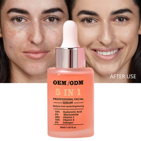 Sérum Visage OEM à la Niacinamide, Essence Éclaircissante Ampoule Lumineuse, Sérum Visage 5 en 1