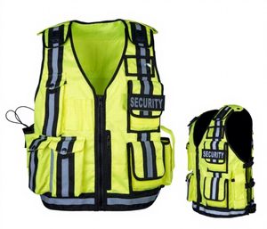 Golden Weather Men's Tactical <b>Hi</b>-Viz Polyester <b>Jacket</b> <b>Dog</b> Handler Reflective Safety Guard Uniform - Product Image 1