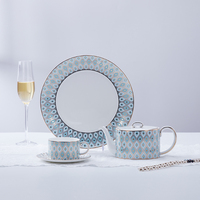 Service de table P&T Royal en porcelaine, ensemble de plats et de bols français, vaisselle en porcelaine, assiettes, assiettes à dîner pour hôtel 5 étoiles