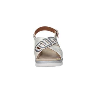Valleverde Women's <b>Wedge</b> <b>Sandal</b> White Silver 39 Heel 4.5 Cm - Product Image 3