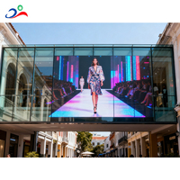 Film LED transparent pour fenêtre extérieure, film LED P3.91 RGB, écran LED couleur pleine
