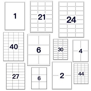 Printable Glossy Matte Half Sheet <b>A4</b> 8.5x11 Inch Self Adhesive Shipping <b>Label</b> <b>Paper</b> 2 30 44 up Stickers for Laser Inkjet Printer - Product Image 1