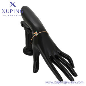 A00716757 Xunping joyería lindo estilo oso bebé 18K oro pulsera <span class=keywords><strong>pendientes</strong></span> colgante anillo abierto conjunto de cuatro piezas - Product Image 5